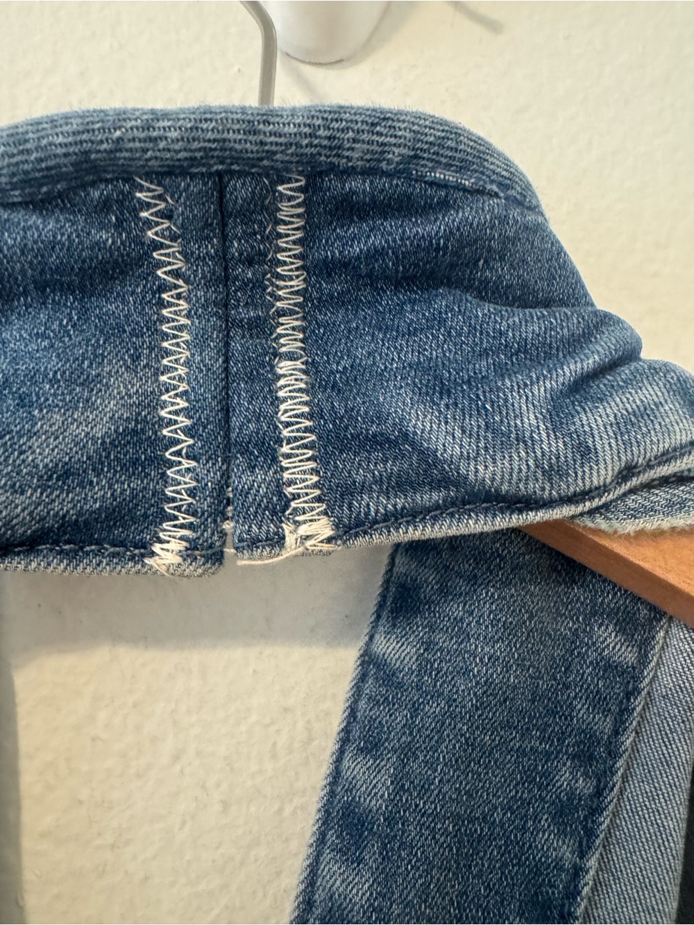 We The Free Sweet Thing Denim Flare Jumpsuit Halter Boho Festival Med *Read* - Picture 6 of 16